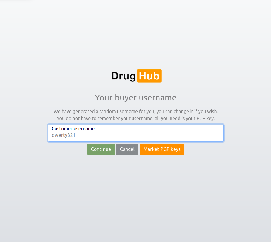 DrugHub Market account security and 2FA setup